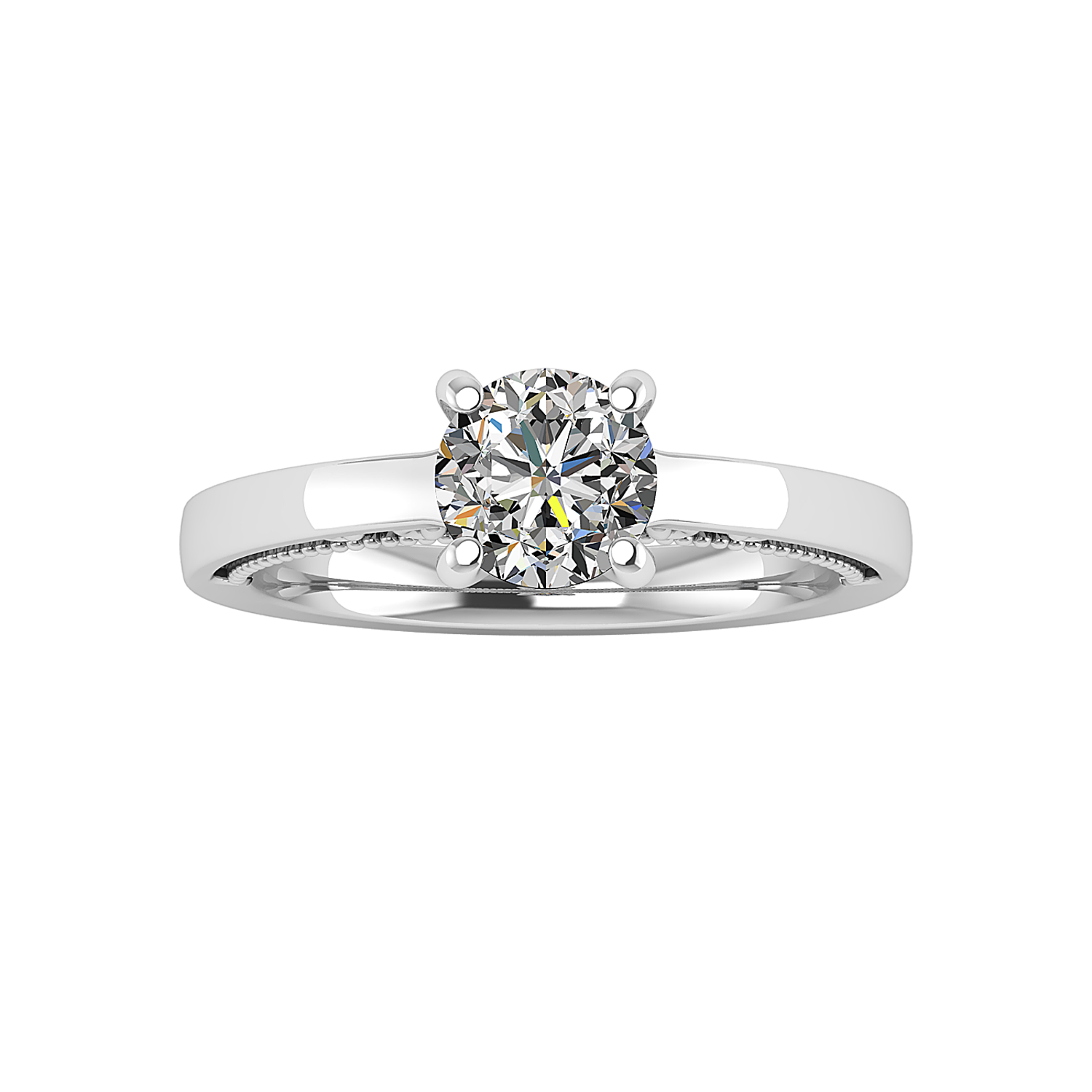 Melanie Filigree Solitaire Engagement Ring